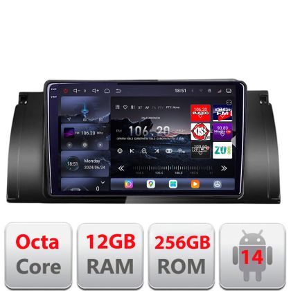Navigatie BMW E39 si E53 Edotec Kit-082 8 core QLED 2K 12+256GB 360 Android Waze USB Navigatie Internet Youtube Radio