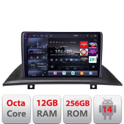 Navigatie BMW X3 2004-2012 Edotec Kit-083 8 core QLED 2K 12+256GB 360 Android Waze USB Navigatie Internet Youtube Radio