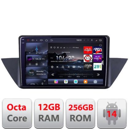 Navigatie BMW X1 E84 2009-2015 Edotec Kit-219 cu Android Radio Bluetooth internet 8 core QLED 2K 12+256GB 360