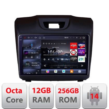 Navigatie Isuzu D-Max 2015+  Edotec Kit-2234 8 core QLED 2K 12+256GB 360 Android Waze USB Navigatie Internet Youtube Radio v1