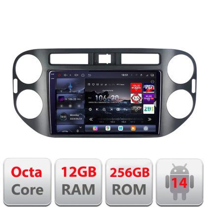 Navigatie VW TIGUAN si Golf plus 2007-2011 8 core QLED 2K 12+256GB 360 Android Waze USB Navigatie Internet Youtube Radio Edotec
