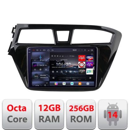 Navigatie Hyundai i20 2015-2018 Edotec Kit-517 8 core QLED 2K 12+256GB 360 Android Waze USB Navigatie Internet Youtube Radio