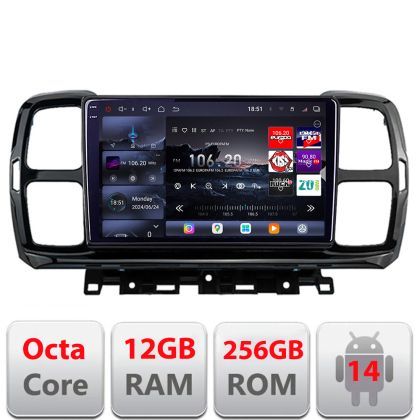 Navigatie Citroen C5 Aircross 2017+ Android radio gps internet 8 core QLED 2K 12+256GB 360 Edotec