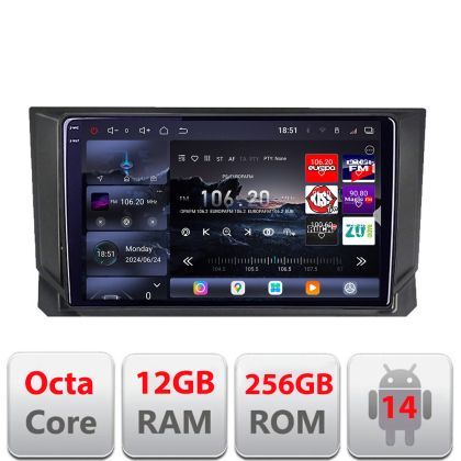 Navigatie Seat Arona 2017+ Android radio gps internet 8 core QLED 2K 12+256GB 360 Edotec