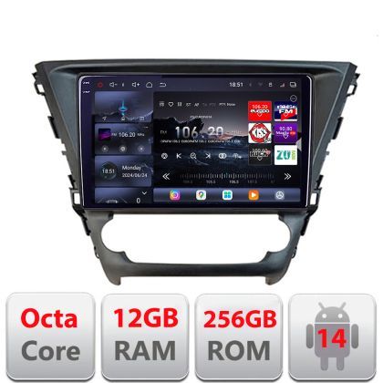 Navigatie Toyota Avensis 2015-2019 Android radio gps internet 8 core QLED 2K 12+256GB 360 Edotec