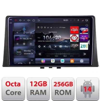 Navigatie Citroen Berlingo 2019-2021 Edotec Kit-berlingo18 8 core QLED 2K 12+256GB 360 Android Waze USB Navigatie Internet Youtube Radio v3