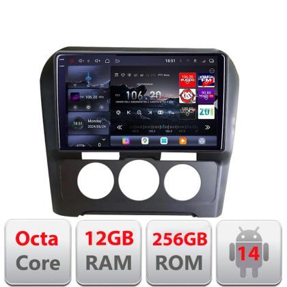 Navigatie Citroen C4 cu clima manuala 2015-2018 Edotec Kit-C4-AC 8 core QLED 2K 12+256GB 360 Android Waze USB Navigatie Internet Youtube Radio