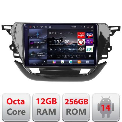 Navigatie Opel Corsa F 2019- Android radio gps internet 8 core QLED 2K 12+256GB 360 Edotec