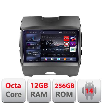 Navigatie Ford Edge 2015-2021 Highline Edotec Kit-edge-high 8 core QLED 2K 12+256GB 360 Android Waze USB Navigatie Internet Youtube Radio