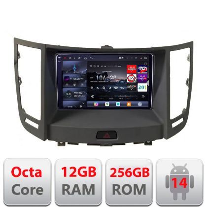 Navigatie Infinity FX intre anii 2009-2012 Android radio gps internet 8 core QLED 2K 12+256GB 360 Edotec