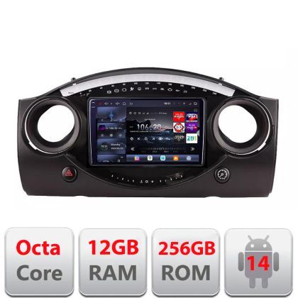 Navigatie Mini intre anii 2004-2006 Android radio gps internet 8 core QLED 2K 12+256GB 360 Edotec