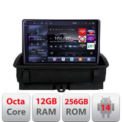 Navigatie Audi Q3 2011-2018 Android radio gps internet 8 core QLED 2K 12+256GB 360GB  Edotec