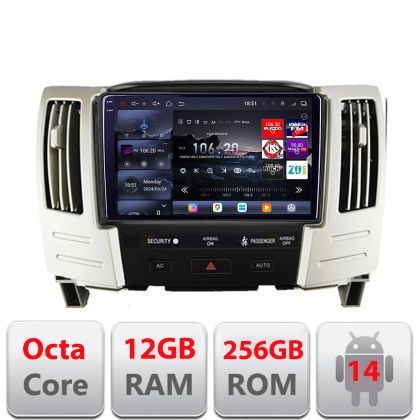 Navigatie Lexus RX300 2003-2008 Android radio gps internet 8 core QLED 2K 12+256GB 360 Edotec