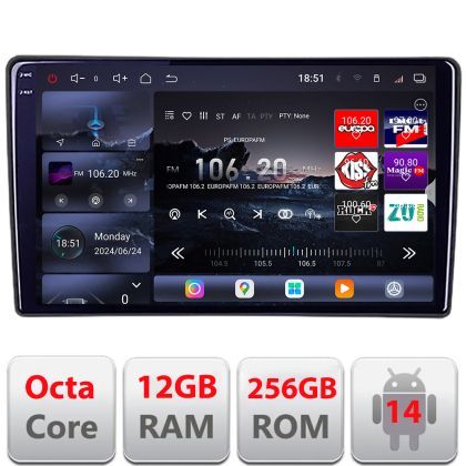 Navigatie Suzuki Splash Opel Agila 2008-2014 Android radio gps internet 8 core QLED 2K 12+256GB 360 Edotec V1