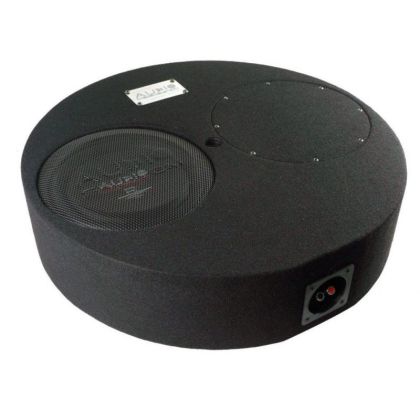 Subwoofer pasiv cu incinta 14L Audio-Systems SUBFRAME R10 FLAT EVO2, 300 watts, 4 ohm, 250 mm, 10", roata de rezerva