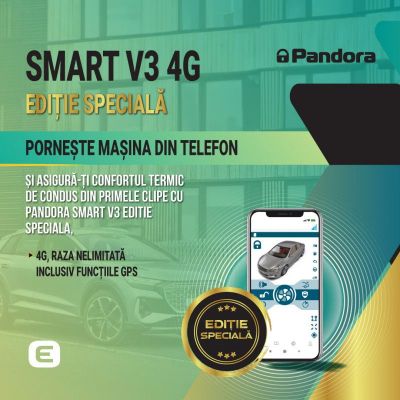 Kit pornire motor Pandora Smart v3 ES(fara tag) Audi A3 8P 2003-2011, aplicatie telefon 4G, GPS (montaj inclus)