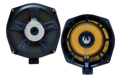 Set 2 subwoofere dedicate BMW cu 2 difuzoare 8” și cabluri plug & play ﻿75 W RMS/150 W MAX, Phoenix Gold