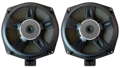 Set 2 subwoofere dedicate BMW cu 2 difuzoare 8” și cabluri plug & play ﻿75 W RMS/150 W MAX, Phoenix Gold