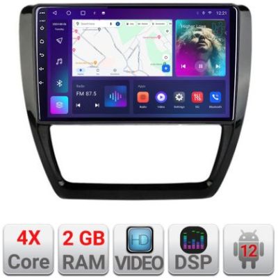 Navigatie VW Jetta 2011-2018 A-JETTA-15  2+32 GB Android Waze USB Navigatie Internet Youtube Radio
