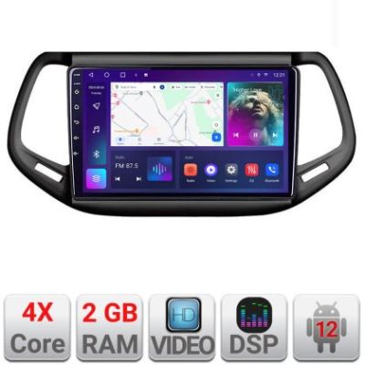 Navigatie Jeep Compass 2017 A-739  2+32 GB Android Waze USB Navigatie Internet Youtube Radio