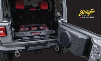 Subwoofer cu difuzor de 12", dedicat usa spate JEEP WRANGLER JK/JKU AND JL/JLU, 400 W RMS, Phoenix Gold