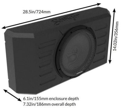 Subwoofer cu difuzor de 12", dedicat usa spate JEEP WRANGLER JK/JKU AND JL/JLU, 400 W RMS, Phoenix Gold