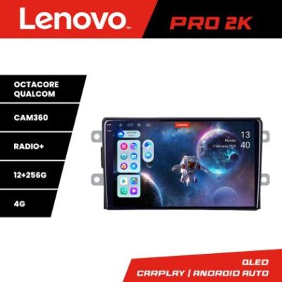 Navigatie Dacia dupa 2012 Lenovo Kit-Dacia 8 core QLED 2K 12+256 360 Android Waze USB Navigatie Internet Youtube Radio