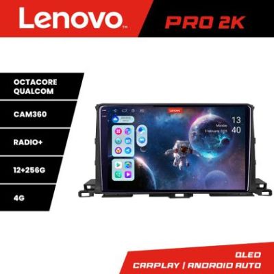 Navigatie Toyota Highlander 2013-2018 Android radio gps internet 8 core QLED 2K 12+256 360 Lenovo