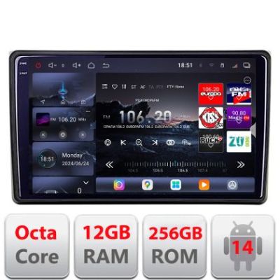 Navigatie Audi A4 B6, A4 B7 2001-2007  Edotec Kit-050 8 core QLED 2K 12+256GB 360 Android Waze USB Navigatie Internet Youtube Radio v1