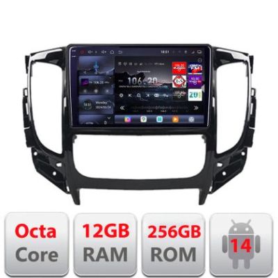 Navigatie Mitsubishi L200 2014-2020 Edotec Kit-1094 8 core QLED 2K 12+256GB 360 Android Waze USB Navigatie Internet Youtube Radio v1