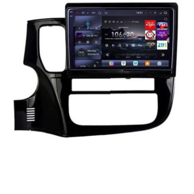 Navigatie Mitsubishi Outlander 2014- Edotec Kit-1230 8 core QLED 2K 12+256GB 360 Android Waze USB Navigatie Internet Youtube Radio