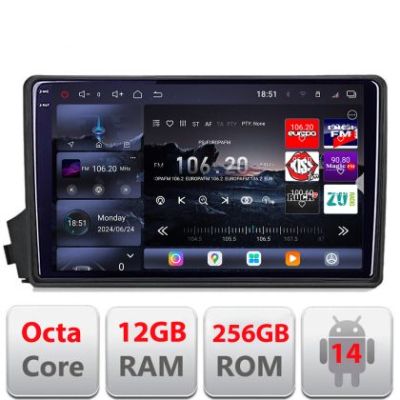 Navigatie Ssangyong Kyron Actyon 2005-2014 Edotec Kit-158 8 core QLED 2K 12+256GB 360 Android Waze USB Navigatie Internet Youtube Radio