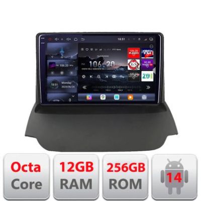 Navigatie Ford Ecosport 2013-2016 Edotec Kit-232 8 core QLED 2K 12+256GB 360 Android Waze USB Navigatie Internet Youtube Radio