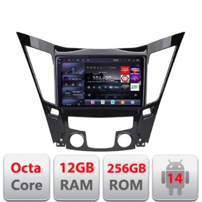 Navigatie Hyundai Sonata 2011-2015 Edotec Kit-259 8 core QLED 2K 12+256GB 360 Android Waze USB Navigatie Internet Youtube Radio