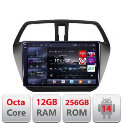 Navigatie Suzuki S-Cross 2013-2020 Edotec Kit-337 8 core QLED 2K 12+256GB 360 Android Waze USB Navigatie Internet Youtube Radio