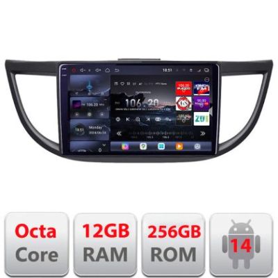 Navigatie Honda CRV 2012-2016 Edotec Kit-469 8 core QLED 2K 12+256GB 360 Android Waze USB Navigatie Internet Youtube Radio