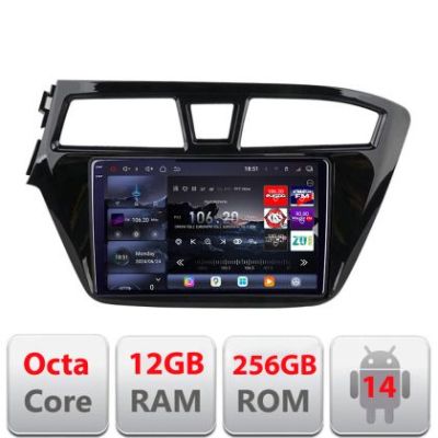 Navigatie Hyundai i20 2015-2018 Edotec Kit-517 8 core QLED 2K 12+256GB 360 Android Waze USB Navigatie Internet Youtube Radio