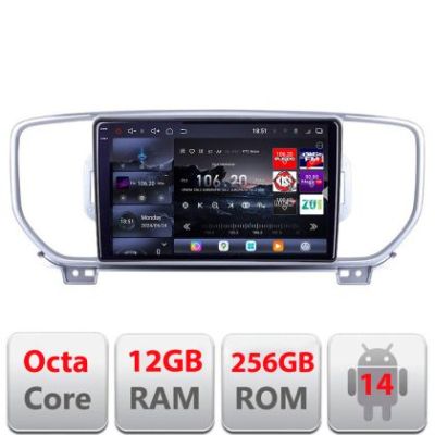 Navigatie Kia Sportage 2016-2018 Edotec Kit-567 8 core QLED 2K 12+256GB 360 Android Waze USB Navigatie Internet Youtube Radio