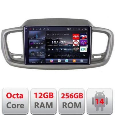 Navigatie Kia Sorento 2015-2018 Edotec Kit-6528 8 core QLED 2K 12+256GB 360 Android Waze USB Navigatie Internet Youtube Radio