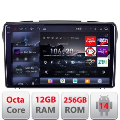 Navigatie Suzuki Alto 2009-2016 Android radio gps internet 8 core QLED 2K 12+256GB 360 Edotec