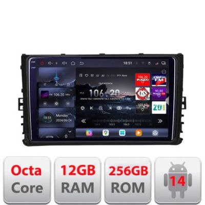 Navigatie Toyota Auris Corolla 2017-2018 Edotec Kit-auris-2017 8 core QLED 2K 12+256GB 360 Android Waze USB Navigatie Internet Youtube Radio