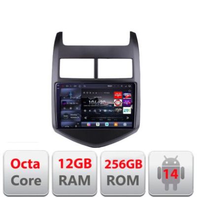 Navigatie Chevrolet Aveo 2010-2013 Edotec Kit-AVEO10 8 core QLED 2K 12+256GB 360 Android Waze USB Navigatie Internet Youtube Radio