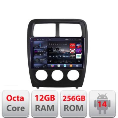 Navigatie Dodge Caliber 2010-2012 Edotec Kit-CALIBER 8 core QLED 2K 12+256GB 360 Android Waze USB Navigatie Internet Youtube Radio