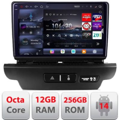 Navigatie Kia Ceed 2018-2020 Android radio gps internet 8 core QLED 2K 12+256GB 360 Edotec