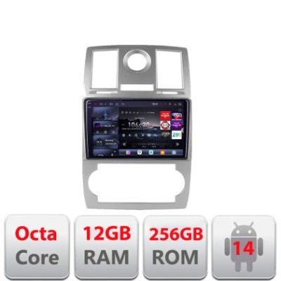 Navigatie Chrysler 300C 2004-2008 Edotec Kit-CH06 8 core QLED 2K 12+256GB 360 Android Waze USB Navigatie Internet Youtube Radio