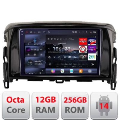 Navigatie Mitsubishi Eclipse Cross 2017- Android radio gps internet 8 core QLED 2K 12+256GB 360 Edotec