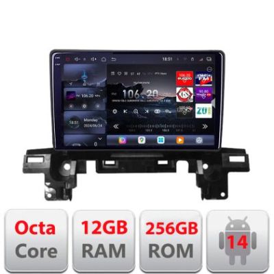 Navigatie Mazda CX5 2018-2020 Edotec Kit-cx5 8 core QLED 2K 12+256GB 360 Android Waze USB Navigatie Internet Youtube Radio