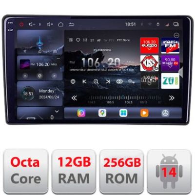Navigatie Eclipse Cross 2019- Edotec Kit-eclipse 8 core QLED 2K 12+256GB 360 Android Waze USB Navigatie Internet Youtube Radio