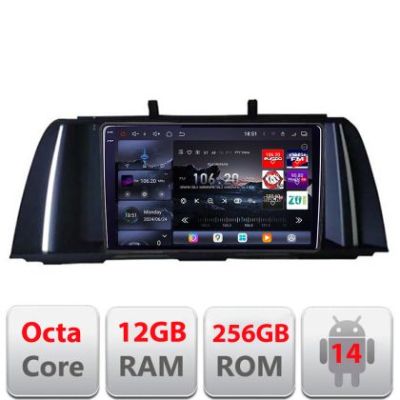 Navigatie Bmw F10 NBT 2012-2016 Android radio bluetooth internet 8 core QLED 2K 12+256GB 360 Edotec