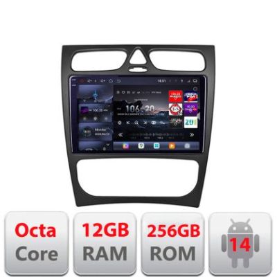 Navigatie Mercedes CLK facelift 2005-2010 Android radio gps internet 8 core QLED 2K 12+256GB 360 Edotec